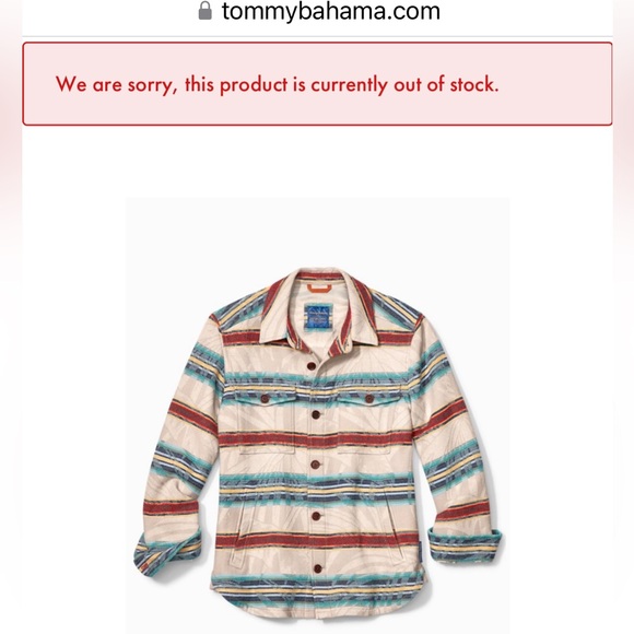 Tommy Bahama & Pendleton Island Serape Stipe Shirt Jacket Size XXL - Picture 3 of 13